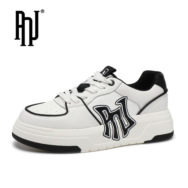 pnj official flagship store genuine men and women couples retro casual sneakers low-cut thick soles heightening senior NY shoes
