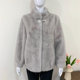 Mom's autumn and winter short mink velvet top, middle-aged lady's woolen coat, middle-aged and elderly women's fur coat