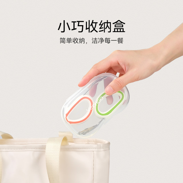 Ying's baby spoon for baby learning to eat training special supplementary spoon for self-eating fork spoon for infants and children's tableware