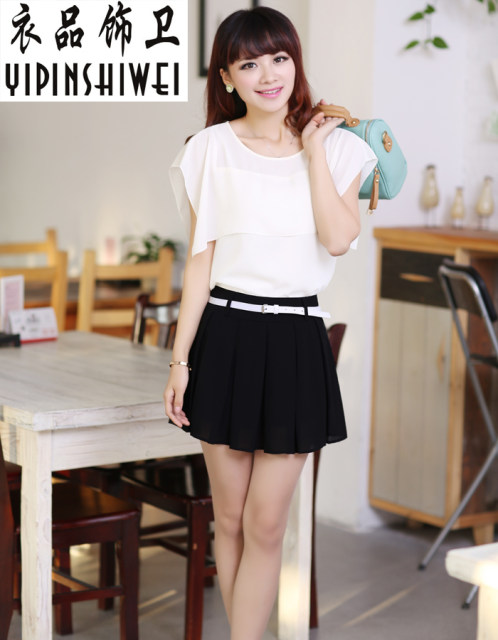 Chiffon skirt super short skirt anti -light skirt pleated skirt skirt half -body skirt 100 folding skirt women's summer thin
