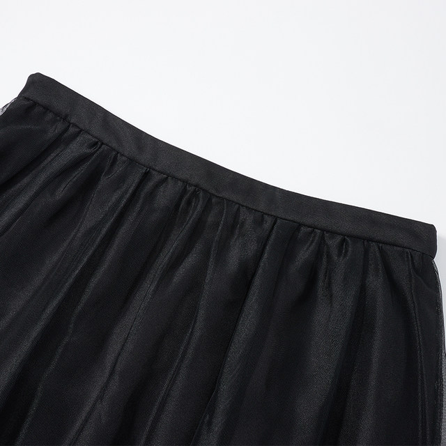 Hui Hui ink dyeing cotton lace lace magnolia hollow hook flowers stitching thin bag hip retro lower half skirt
