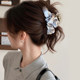 Clouds fluffy and plump back of the head clip hairpin 2025 new black high-end clip headdress hairpin for women