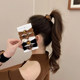 Leopard print hair tie headband 2025 new style high-end high-end hair tie rubber band high elasticity and durable hair rope headwear for women