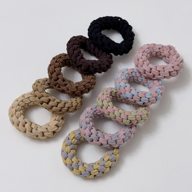 Upgraded bold and durable high elastic hair band head rope 2025 new bun head high ponytail tie hair rope rubber band for women