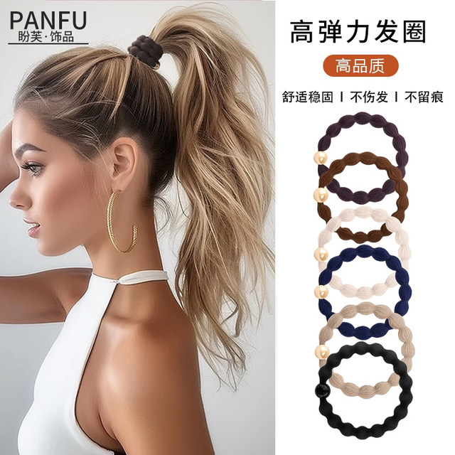 Pearl Doudou high-end hair styling necklace for women 2025 new high-end head rope high elastic durable hair rope