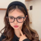 Autumn and winter Hong Kong style retro woolen knitted wide-brimmed headband women's 2025 new high skull headband hairpin headwear