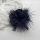 Fluffy high ponytail black feather clip 2025 new high-end back of the head hair clip hair clip headwear for women