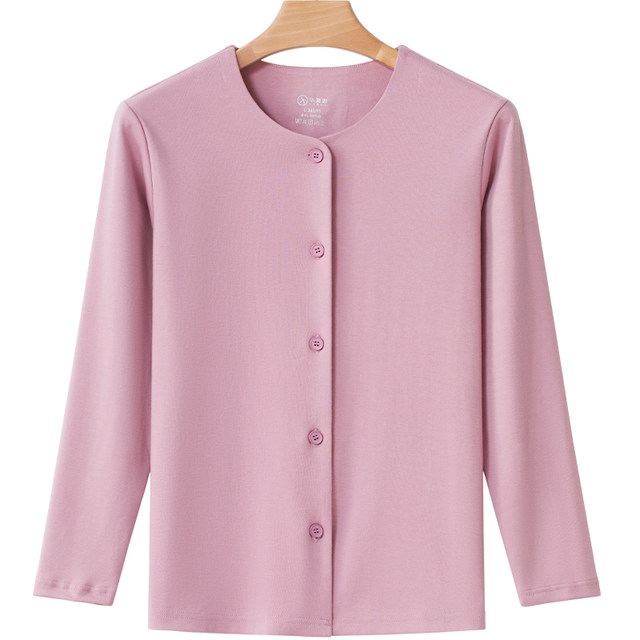 Middle -aged and elderly cardigan outer cotton cotton thickened warm underwear suits Mom autumn clothes autumn pants round leader shirt
