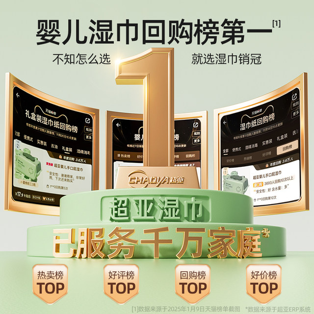 Chaoian baby wet towel, hand mouth fart dedicated newborn baby baby infant children wet paper towels, family affordable big packaging