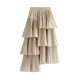 Autumn and winter Korean version of asymmetric pleated cake skirt for women versatile mid-length lotus irregular skirt
