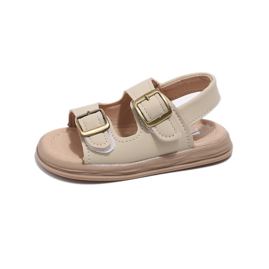 Girls open-toed sandals 2025 summer new style boys simple shoes children's soft sole sports beach shoes toddlers