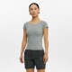 oneup outdoor tennis sport rag-shoulder slim short-sleeved T-shirt for women summer black fitness yoga commuter top