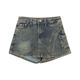 Retro washable and antique denim skirt women's summer hot girl high waist slim A-line skirt short skirt
