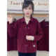 New autumn loose casual versatile solid color corduroy jacket middle-aged mother dress long-sleeved top large-size cardigan