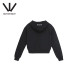 Boy By Boy Spring Trendy Brand Women's Hooded Sweatshirt Pattern Print Crystal Decorative Cloth Pullover W04006