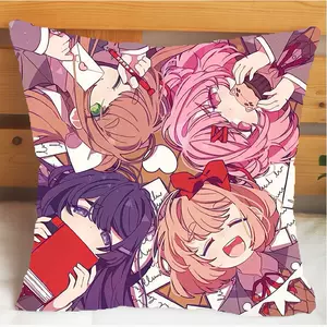 Clube de literatura Peoria Doki Doki. Capa de almofada de pele de pêssego  para decoração de casa (160x50 cm Monika)