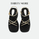 
Thirty More versatile thick-soled sandals for women 2025 new summer thin strap open-toe sandals Roman beach shoes