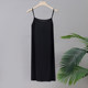 Anti-light and anti-see-through bottoming lining skirt for women, safe inner color camisole dress, mid-length black