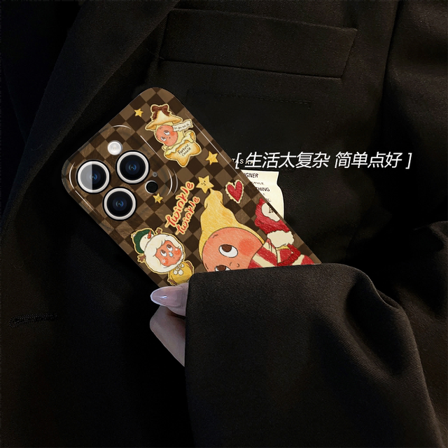 
Applicable to Apple 16 Huawei Xiaomi Oppo Redmi 17 Pro Honor iPhone 15 Promax Mobile Case Women Vivo Cartoon 14 New 13 Protector Case 12 Plaid Star Man mate Anti-fall 1