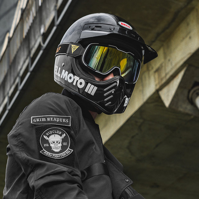 Modo Wolf Motorcycle Full Helmet Goggles Retro Cool Windproof Sand Off-Road Motorcycle Glasses Cycling Helmet Goggles
