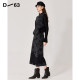 D63 women's winter black retro print new Chinese style high waist mid-length straight skirt 2024 new