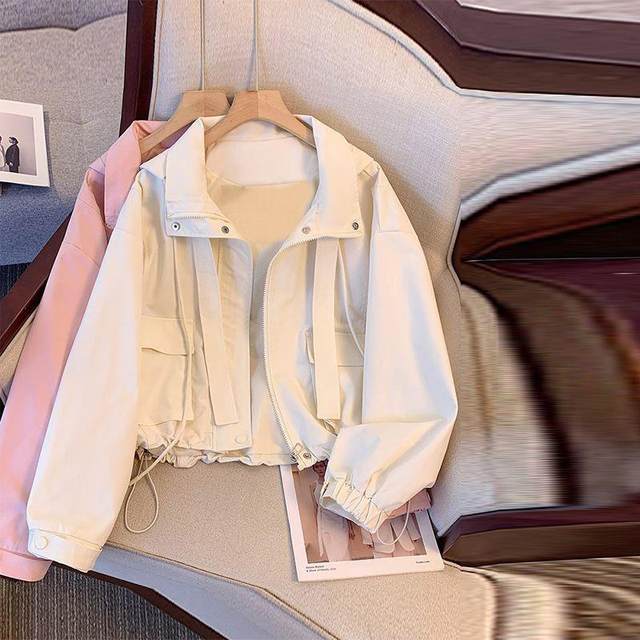 
Short hooded jacket for women in spring and autumn 2025 new spring super beautiful loose casual thin work jacket top
