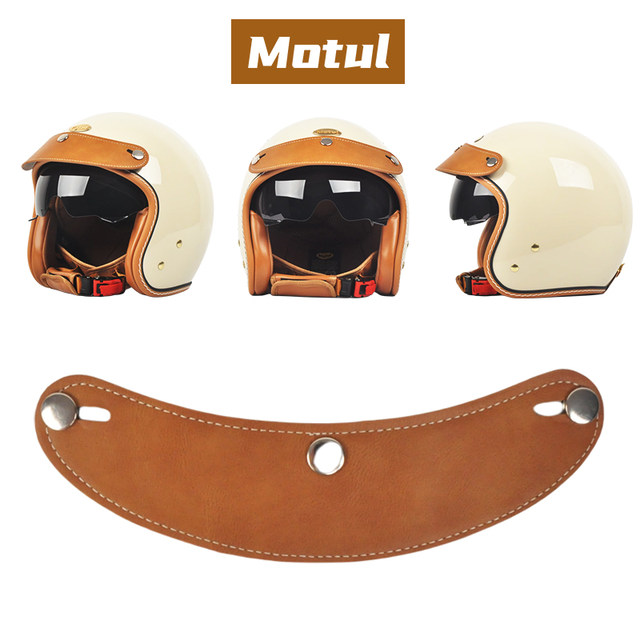 MOTUL three-button leather hat brim decoration MT901 retro helmet matching model