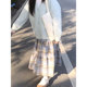 All-match splicing wasteland style wool skirt for women in autumn and winter 2025 slim plaid small a-line cake long skirt
