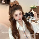 Bow bun clip women's 2024 new high-end high-end hair clip back of head temperament hair clip