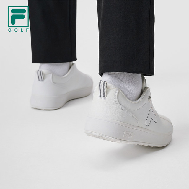 FILA Fila Soft-Spiked Golf Shoes Men's Shoes 2025 Summer New Professional Sports Shoes White Board Shoes