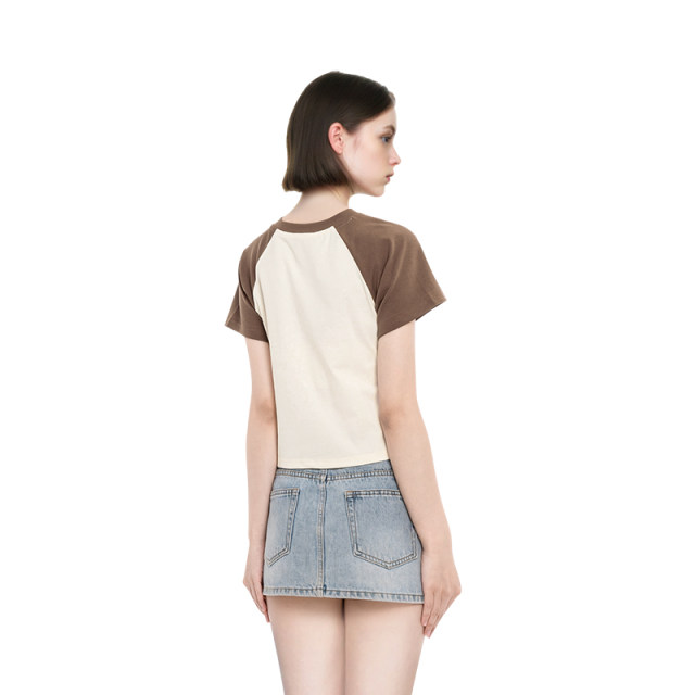 BM raglan T-shirt women's short-sleeved slim hot girl style top trendy ...