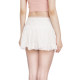 BM white short skirt pleated skirt for women 2025 summer new cake skirt pure style slim short puffy skirt
