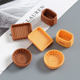 Three-dimensional bamboo basket simulated food play cream glue DIY handmade mini bread small ornament material resin accessories
