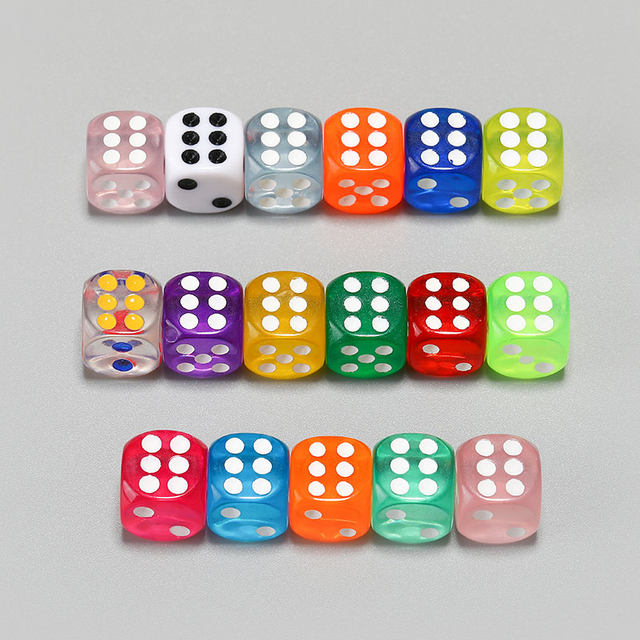 Handmade DIY micro landscape small ornaments transparent color dice color board game resin accessories blind bag blind disassembly