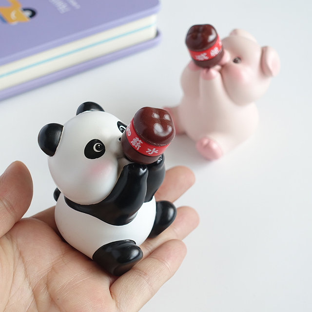 
Healing system ins office girl's work station computer desktop small ornaments cute car creative decorations