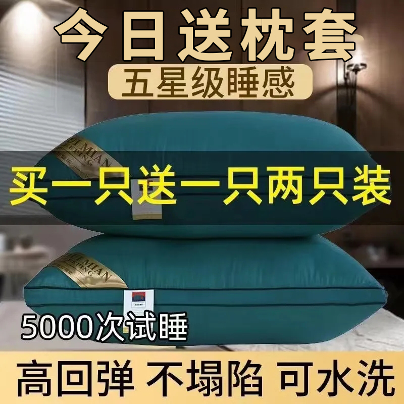 5つ星ホテル用の枕芯を使用した枕のペア、ユニバーサル頸椎保護、家庭用睡眠補助、シングル全頭男性用