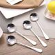 Thickened stainless steel spoon, fruit spoon, watermelon spoon, adult and children's spoon, eating spoon, medium long handle household spoon