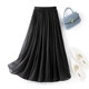 Streaming yarn skirt with large size fat mm slim belly gauntie skirt small skirt pleated skirt white long skirt summer

