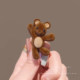 
Cute Bear Clip with exquisite small flocked hair clip on the side of the bangs and side of the hair duckbill clip a one-piece headdress