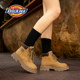 Dickies Martin boots women's shoes, autumn and winter cotton boots, snow boots, thick-soled short boots, outdoor plus velvet yellow boots, anti-slip
