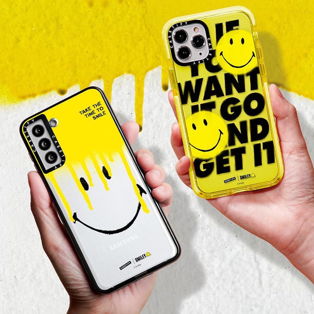 Smiley co-branded CASETiFY suitable for Apple iPhone14 Pro Max mobile phone case 13/12 fashionable smiley personality trendy brand limited all-inclusive anti-fall protective cover