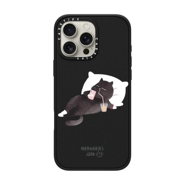 Spot Casetify Cat after get off work. Cats are applicable to Apple iPhone16 Pro Max phone case 15/14/13 Magnetic played 12 niche cartoon cute protective set tide
