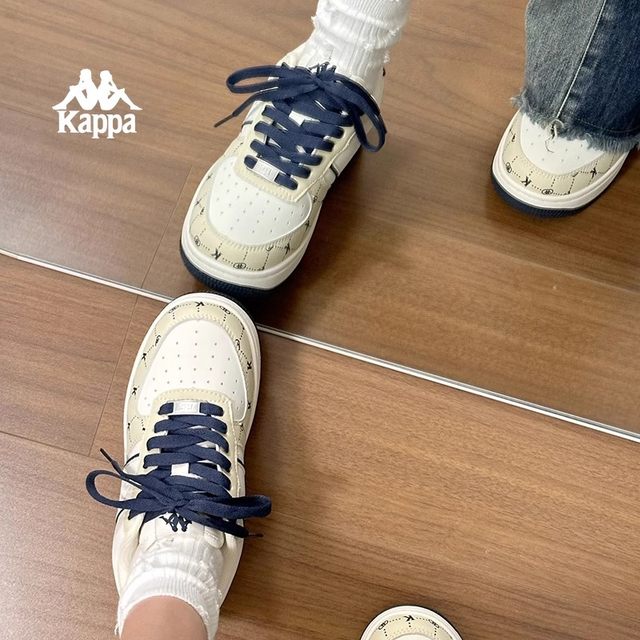 Kappa women's thick-soled white shoes 2025 winter new versatile sports and leisure board shoes
