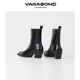 
Vagabond ALINA women's cowhide square toe square heel short boots Western boots 2024 autumn and winter series