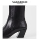 
Vagabond ALINA women's cowhide square toe square heel short boots Western boots 2024 autumn and winter series