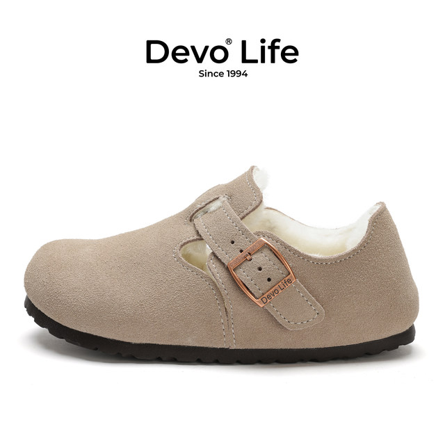 Devo Life cork shoes winter plus velvet wool casual women's shoes autumn and winter cotton shoes warm fur shoes 96008