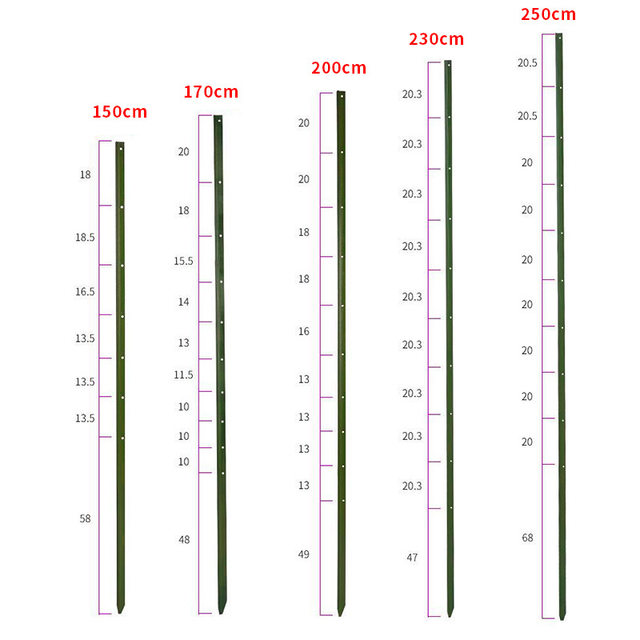 Triangle Iron Heart Pillar Iron wire mesh railing Y -shaped cast iron pointed head breeding outdoor thorns pillar bull pillars
