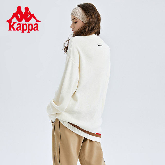 Kappa Kapa Men's and Women's Winter New Half Zipper Sweater Jacquard Knitted Jacket K0CZ2LT20D