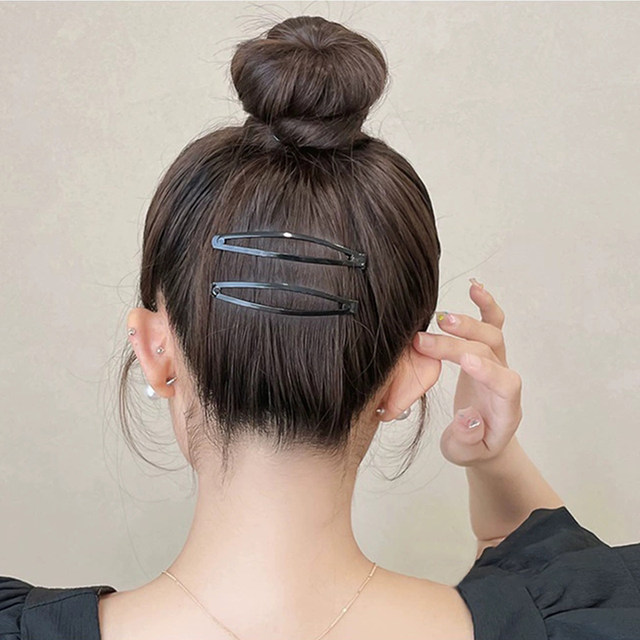 
Hairpin back head top clip black one-line clip bang clip adult hair clip headband clip women simple BB clip
