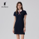 POLOWALK short-sleeved dress women's summer slim waist-length skirt versatile commuter casual skirt
